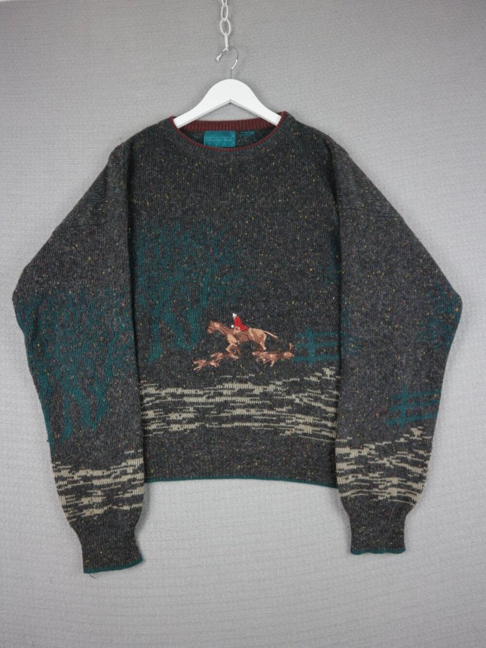 Cricketeer Vintage Embroidered All Over Dog and Horse Design Men’s 1990s